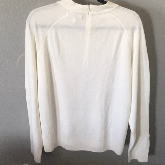 Karen Scott Luxsoft Mockneck Sweater Lux White - Picture 2 of 7